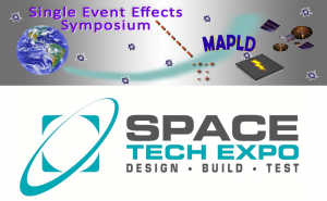 SEE/MAPLD and Space Tech Expo logos